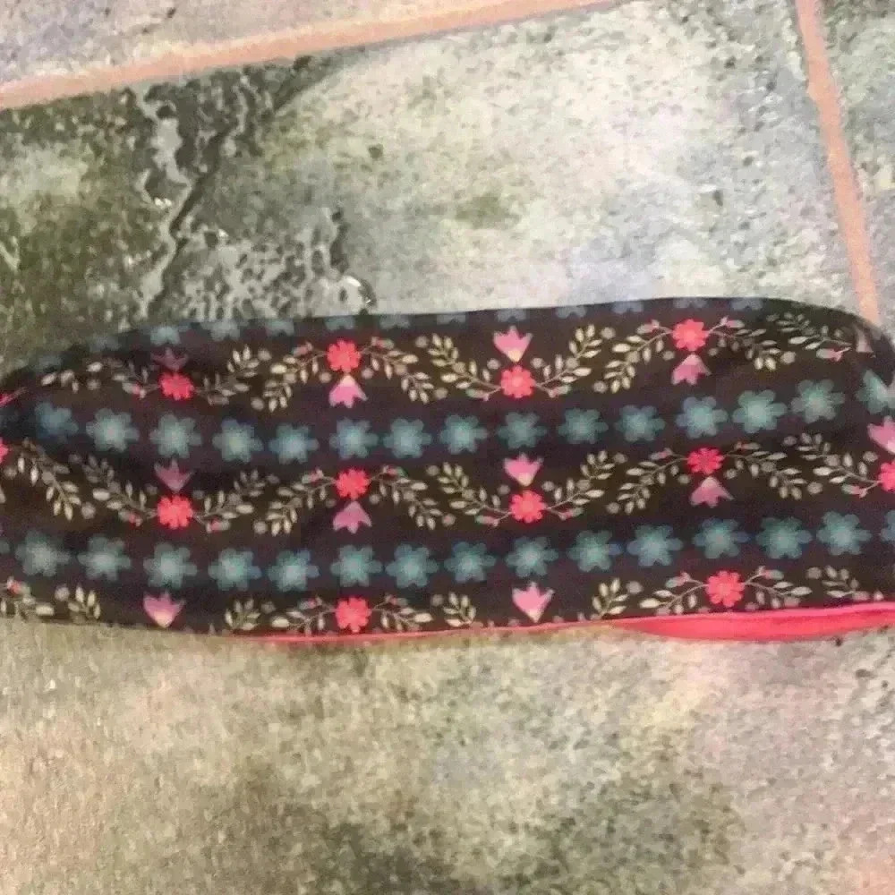 Headband, 1 side floral, 1 side “run like a girl”